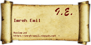 Imreh Emil névjegykártya